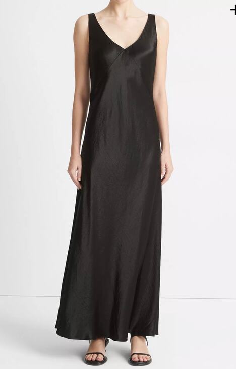 Vince Dresses & Skirts - New Vince satin V-neck maxi slip dress size XS